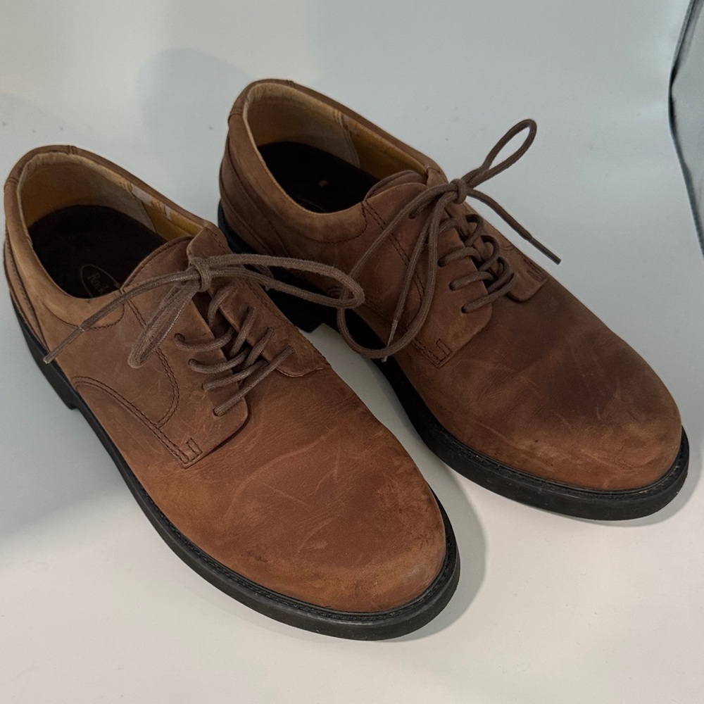Men's Rockport Brown Leather Lace-Up‎ Shoes sz 10.5 W